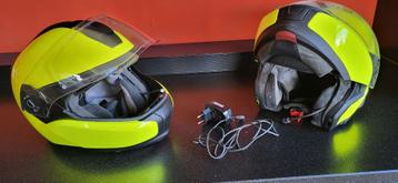 SET Helmen BMW 6 Evo Fluorgelb met geintegreerde intercom