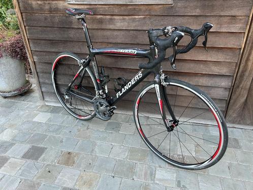Racefiets Flanders Pro-Team full carbon en full carbon vork, Fietsen en Brommers, Fietsen | Racefietsen, Zo goed als nieuw, Overige merken
