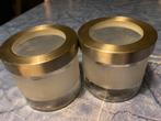 2 glazen voorraadpotjes met deksel, Ophalen, Gebruikt, Glas, Pot, Bus of Blik