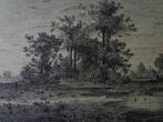 gravure du paysage aux nombreux arbres d'Henri Harpignie dat, Enlèvement ou Envoi