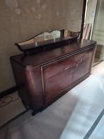 Commode buffetkast met spiegel, Huis en Inrichting, Kasten | Buffetkasten, Ophalen, Gebruikt, Hout en spiegel, 150 tot 200 cm