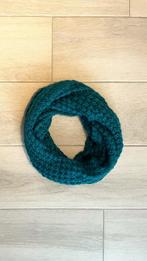 Turquoise gebreide colsjaal, Ophalen of Verzenden, Zo goed als nieuw, Sjaal