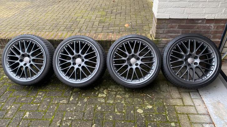 BBS Speedline 2-delige set 19 Inch ET48 8.5J Bridgestone, Auto-onderdelen, Banden en Velgen, Band(en), Zomerbanden, 19 inch, 225 mm
