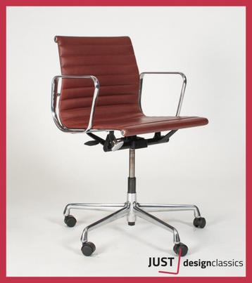 Vitra ea 117 Terracotta Premium Leder Chroom (voorraad:8)  beschikbaar voor biedingen