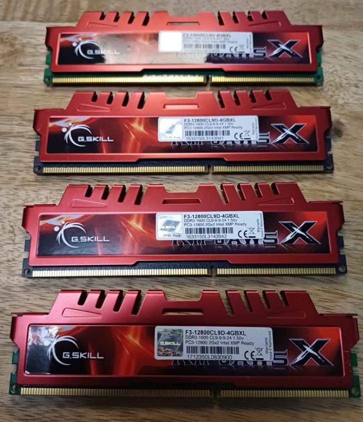 .Skill XL Series RipJaws X Series 8 Go (kit 4 x 2 Go), Informatique & Logiciels, Mémoire RAM, Comme neuf, Desktop, 8 GB, DDR3