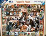 Puzzle chiens 1000 pièces/complet, Hobby & Loisirs créatifs, Comme neuf, 500 à 1500 pièces, Puzzle, Enlèvement