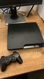 PS3 slim met kabels en 1 controller, Games en Spelcomputers, Gebruikt, Met 1 controller, Slim, 80 GB