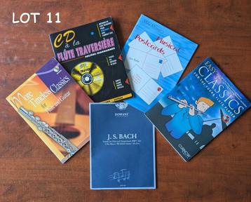 Lot 11. Partitions flûte traversière + CD (qq accomp. piano) beschikbaar voor biedingen