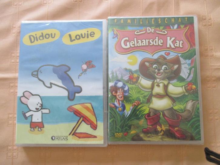 kinderdvd's De gelaarsde kat en Didou/Louie  ( nieuw! ), Cd's en Dvd's, Dvd's | Tekenfilms en Animatie, Nieuw in verpakking, Ophalen of Verzenden