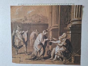 Meestertekening 18de/19de eeuw Geef Belisarius een aalmoes beschikbaar voor biedingen