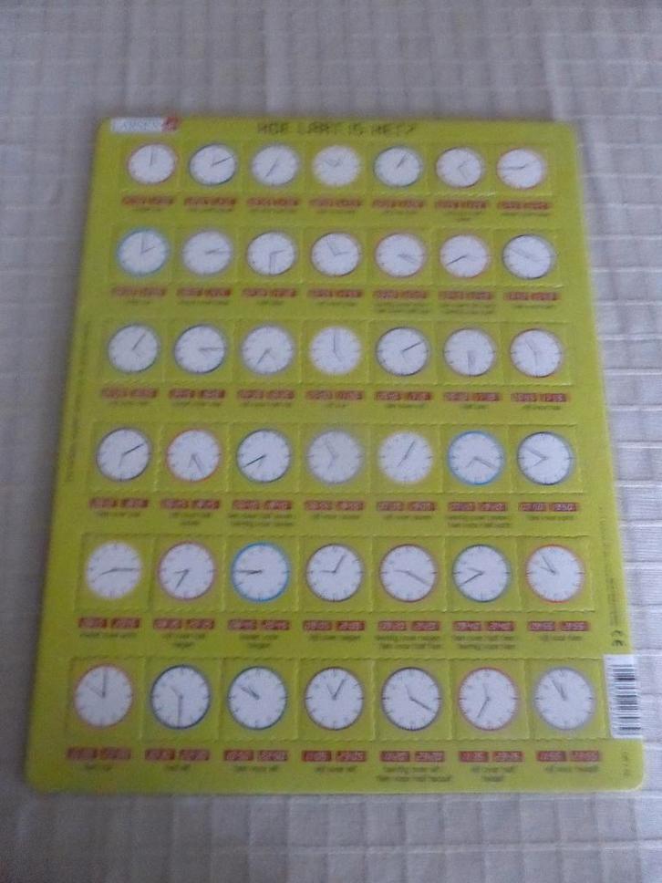 Puzzel Larsen 'Hoe laat is het ?' / Educatief, Kinderen en Baby's, Speelgoed | Educatief en Creatief, Zo goed als nieuw, Ophalen