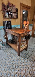 Massief eiken keukentafel, Ophalen