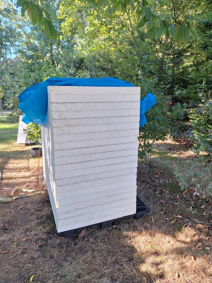 20 polystyreenplaten 8cm dik, 99 cm op 199 cm.. 5 €/m2, Doe-het-zelf en Bouw, Isolatie en Afdichting, Vloerisolatie, Ophalen