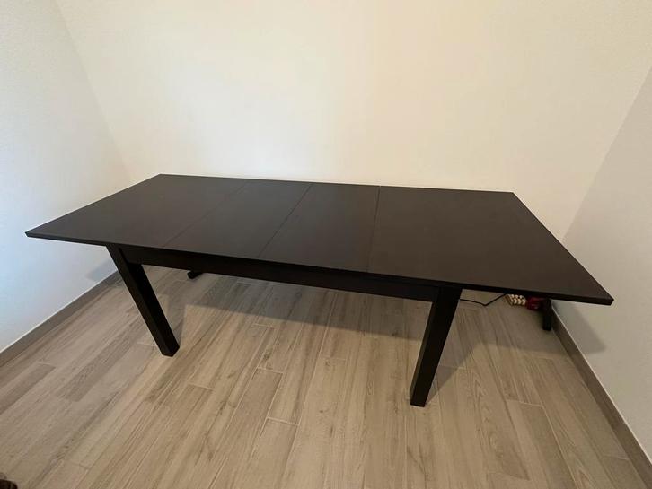 Uitschuifbare tafel en 4 stoelen, Huis en Inrichting, Tafels | Eettafels, Gebruikt, 50 tot 100 cm, 200 cm of meer, Vijf personen of meer