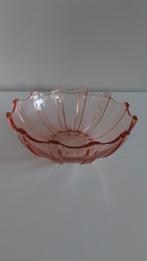 Art Deco rosaline glazen kommetje - Belge - 17 cm, Ophalen of Verzenden