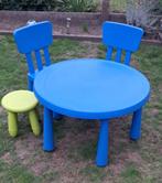 Blauw kindertafeltje  + stoelen Ikea, Ophalen, Gebruikt, Tafel(s) en Stoel(en)