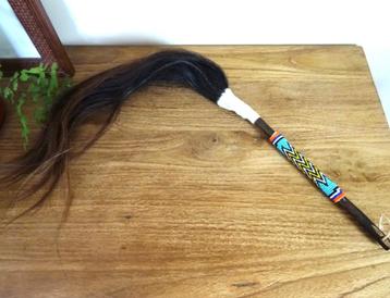 Folk Art, handmade en handbeaded vliegenmepper. Koopje! beschikbaar voor biedingen