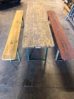 tuintafel en banken, Tuin en Terras, Ophalen, Gebruikt, Tuinset
