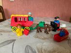 Lego duplo cowboys met koets, kano en dame, Ophalen of Verzenden, Duplo