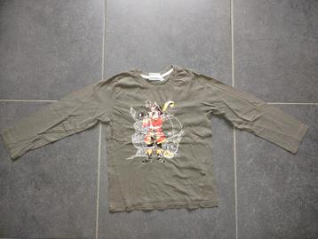 bruin-grijze longsleeve - Piet Piraat - maat 122-128 beschikbaar voor biedingen