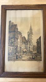 Magnifique gravure colorée de barvay le beffroi d'evreux, Enlèvement