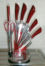 Set de couteaux avec support, Ophalen of Verzenden, Gebruikt, Overige materialen, Bestekset