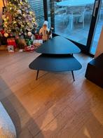 Twee driehoek salontafels op maat, 85cm, donkerbruin, Ophalen, Gebruikt, 50 tot 100 cm, 50 tot 100 cm