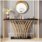 Console table- black and gold side table, Huis en Inrichting, Tafels | Sidetables, Ophalen, Nieuw, Minder dan 25 cm, Rechthoekig