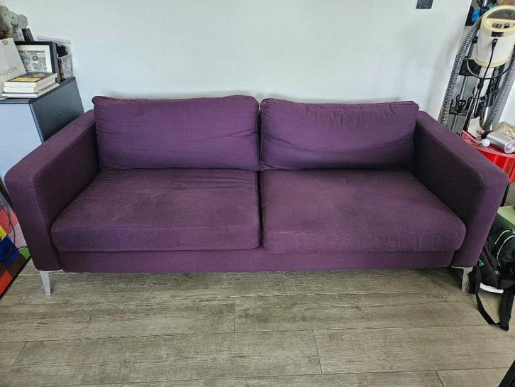 1 x 3-zit en 1 x 1-zit Zetel, Huis en Inrichting, Zetels | Zetels, Gebruikt, Rechte bank, Driepersoons, 150 tot 200 cm, 75 tot 100 cm
