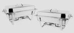 Stainless Chafing Dish Twinpack plus 5 liter brandpasta, Ophalen, Zo goed als nieuw
