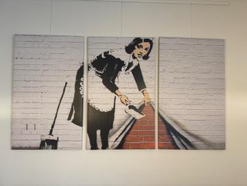 Banksy 3-luik 100 x 150 (3x50) beschikbaar voor biedingen