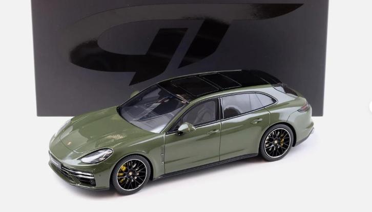 Porsche Panamera Turbo S GT447 Olijfgroen 1/18 GT SPIRIT, Hobby en Vrije tijd, Modelauto's | 1:18, Nieuw, Auto, Overige merken