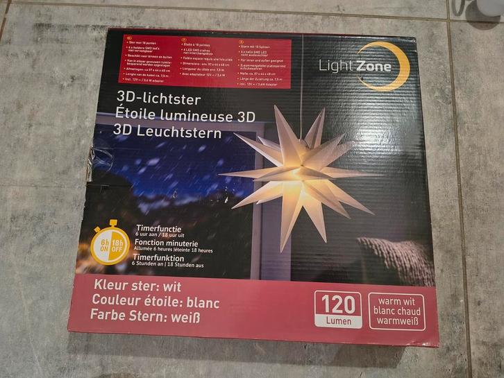 Lichtsnoer ster 3D, Diversen, Kerst, Nieuw, Ophalen of Verzenden