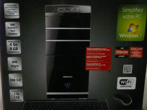 MEDION AKOYA P4210 MD 8370 WINDOWS 7 MULTIMEDIATOWER-PC, Computers en Software, Pc speakers, Gebruikt, Overige typen, Ophalen