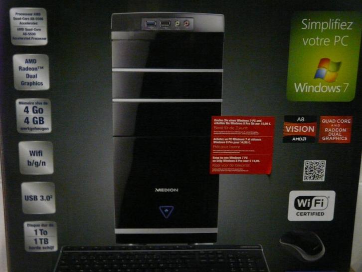 MEDION AKOYA P4210 MD 8370 WINDOWS 7 MULTIMEDIATOWER-PC, Computers en Software, Pc speakers, Gebruikt, Overige typen, Ophalen