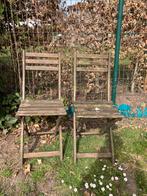 2 houten klapstoeltjes, Tuin en Terras, Ophalen, Zo goed als nieuw