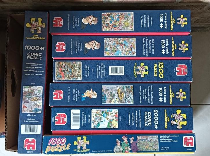 puzzels jan van haasteren, Hobby & Loisirs créatifs, Sport cérébral & Puzzles, Utilisé, Puzzle, 500 à 1500 pièces, Enlèvement ou Envoi