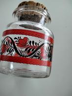 Glazen vintage pot met kurkdeksel, Antiek en Kunst, Ophalen of Verzenden