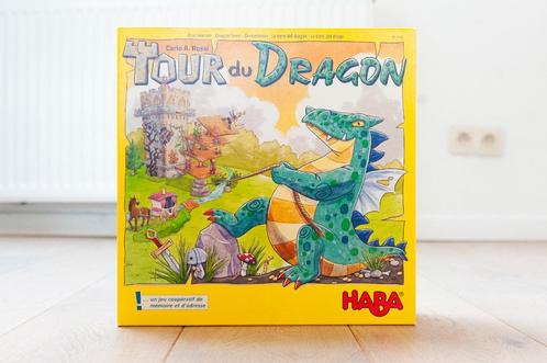 Haba - Tour du dragon, Hobby en Vrije tijd, Gezelschapsspellen | Bordspellen, Zo goed als nieuw, Een of twee spelers, Drie of vier spelers