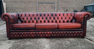 3,5 zits Chesterfield bank van Springvale in oxblood 240cm beschikbaar voor biedingen