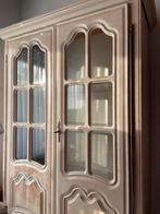 Beige vitrinekast, Avec tiroir(s), Utilisé, 50 à 100 cm, Autres essences de bois