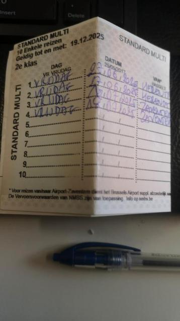 Tienrittenkaart met 6 ritten  beschikbaar voor biedingen