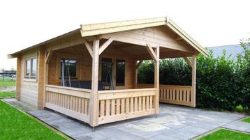 NIEUW houten tuinhuis/chalet 4x3+3 beschikbaar voor biedingen