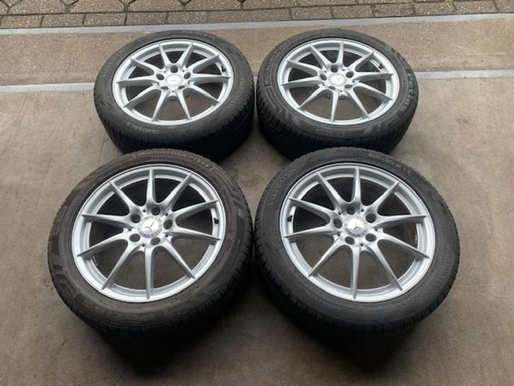 ORIGINELE MB A B C KLASSE CLA VELGEN + 4S BANDEN 205 50 R17, Auto diversen, Tuning en Styling, Ophalen of Verzenden