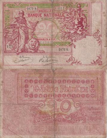 bankbiljet België beschikbaar voor biedingen