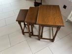 Set van 3 bijzettafels, Ophalen, Zo goed als nieuw, Rechthoekig, Hout