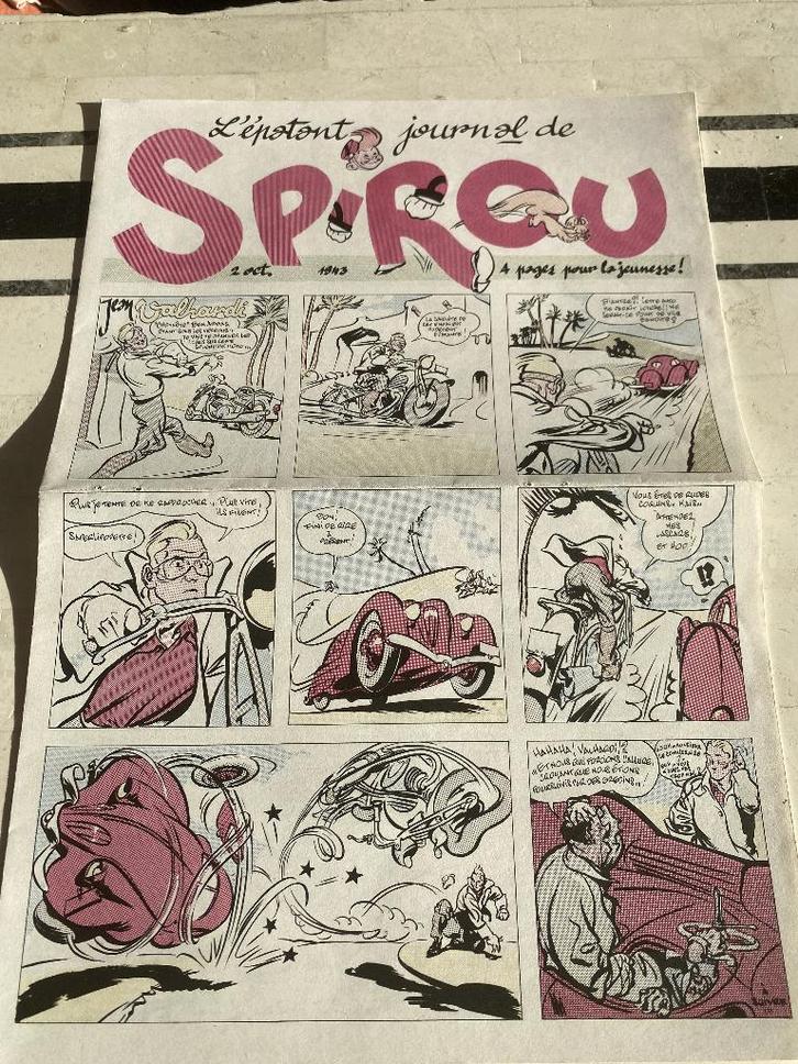 Annexe Spirou, L'épatant Journal de Spirou, Collections, Personnages de BD, Comme neuf, Image, Affiche ou Autocollant, Gaston ou Spirou