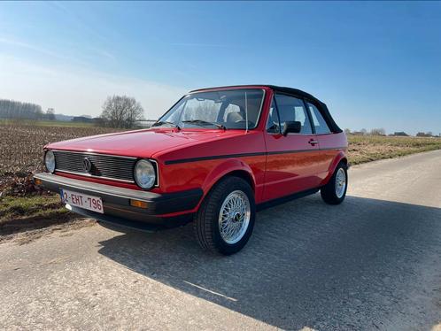 Golf mk1 cabrio, Auto's, Oldtimers, Particulier, Volkswagen, Benzine, Cabriolet, 2 deurs, Handgeschakeld, Rood, Grijs, Stof, Voorwielaandrijving