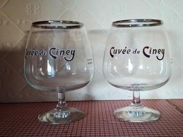 Glazen Cuvée de Ciney x 2 beschikbaar voor biedingen
