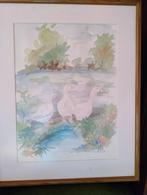 waterverf schilderij, Antiek en Kunst, Ophalen